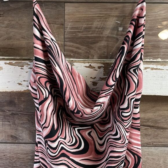 WEAREVER Womens Spaghetti Strap BodyCon Mini Dress Swirl Design Size XL - Picture 6 of 7